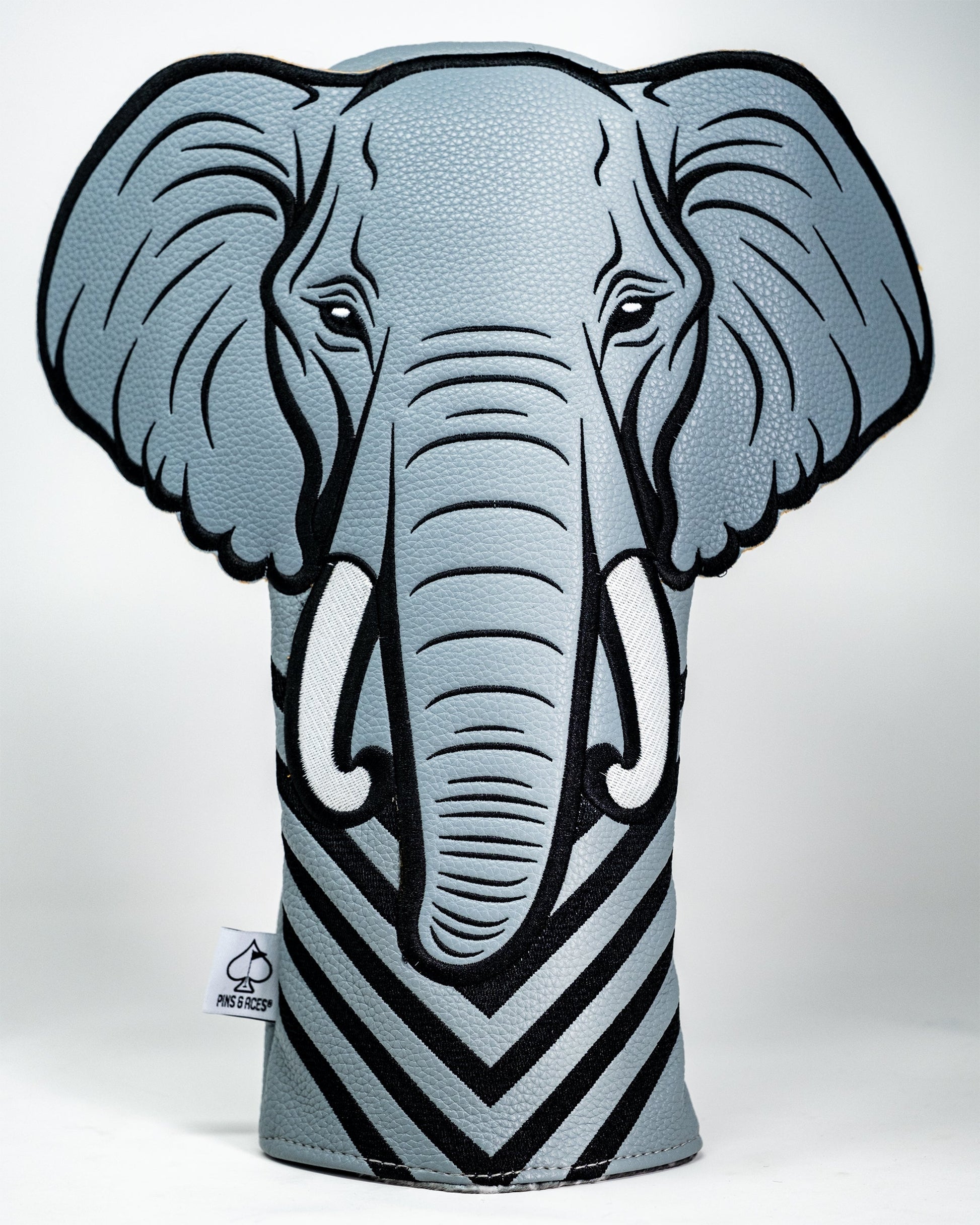 Elephant driver cover featuring a realistic elephant design, perfect for golf clubs.