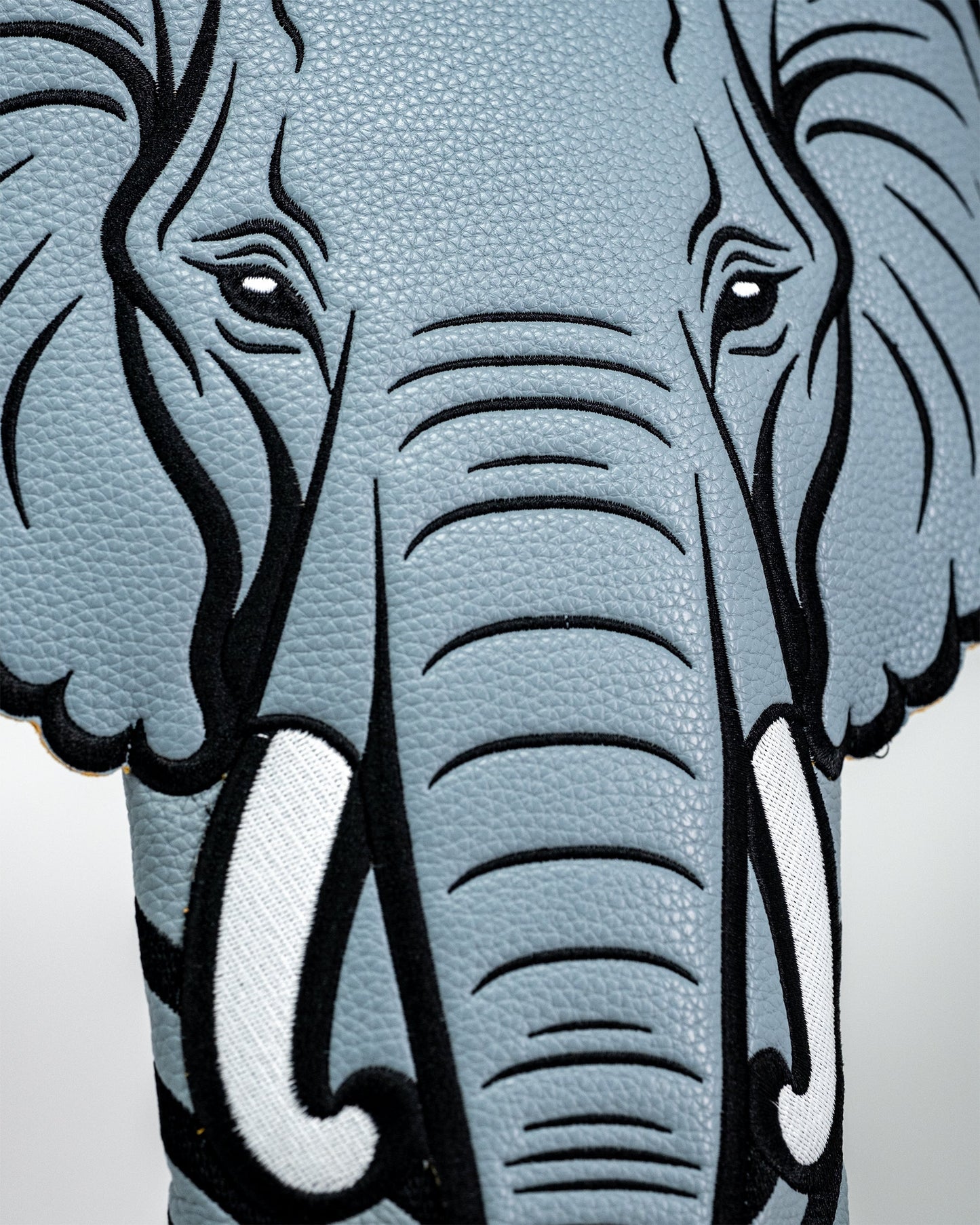Elephant driver cover featuring a realistic elephant design, perfect for golf enthusiasts.