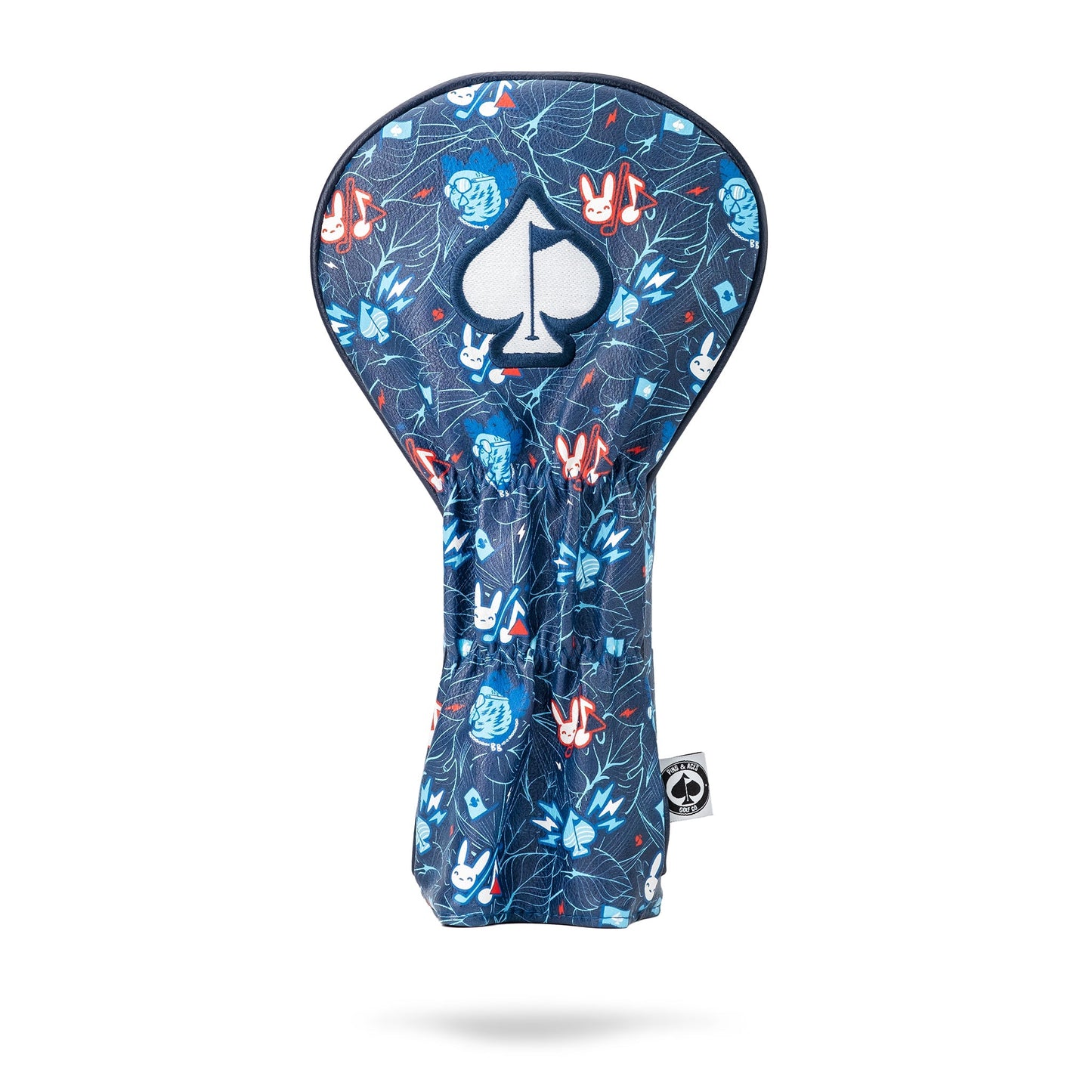 Good Bunny X Fundación Rimas Driver Cover featuring a playful design with vibrant colors.