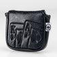 Blackout Ace of Spades mallet putter cover featuring a sleek black design with a spade motif, suitable for golf enthusiasts.