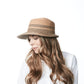 CAYLEE-LARGE CAP BICOLOR WITH STRAW DETAIL