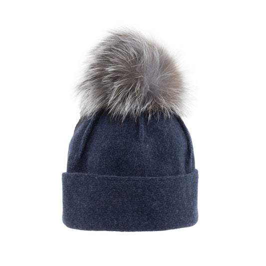 ORWEL-P ORMOS PLEATED BEANIE W UPCYCLED FUR POM