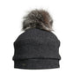 ORLA - ORMOS BEANIE W BAND AND UPCYCLED FUR POM