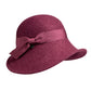 ROSE- LARGE WOOL CLOCHE HAT WITH BOW
