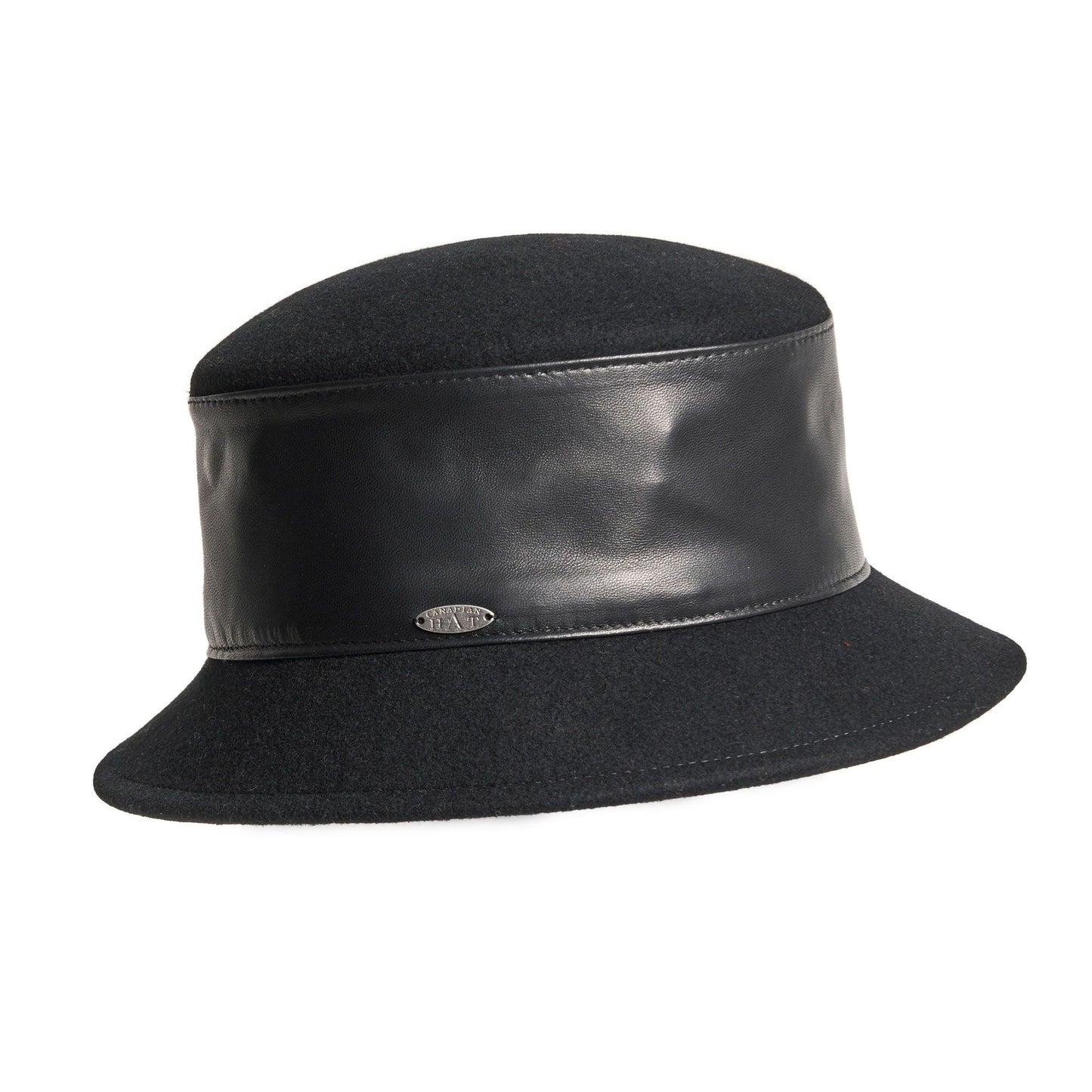 BALLIC - PACKABLE BUCKET HAT WITH LEATHER CROWN