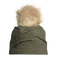CLARETA - ORMOS PLEATED BEANIE W UPCYCLED FUR POM