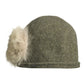 CICI - ORMOS BEANIE W SIDE UPCYCLED FUR POM