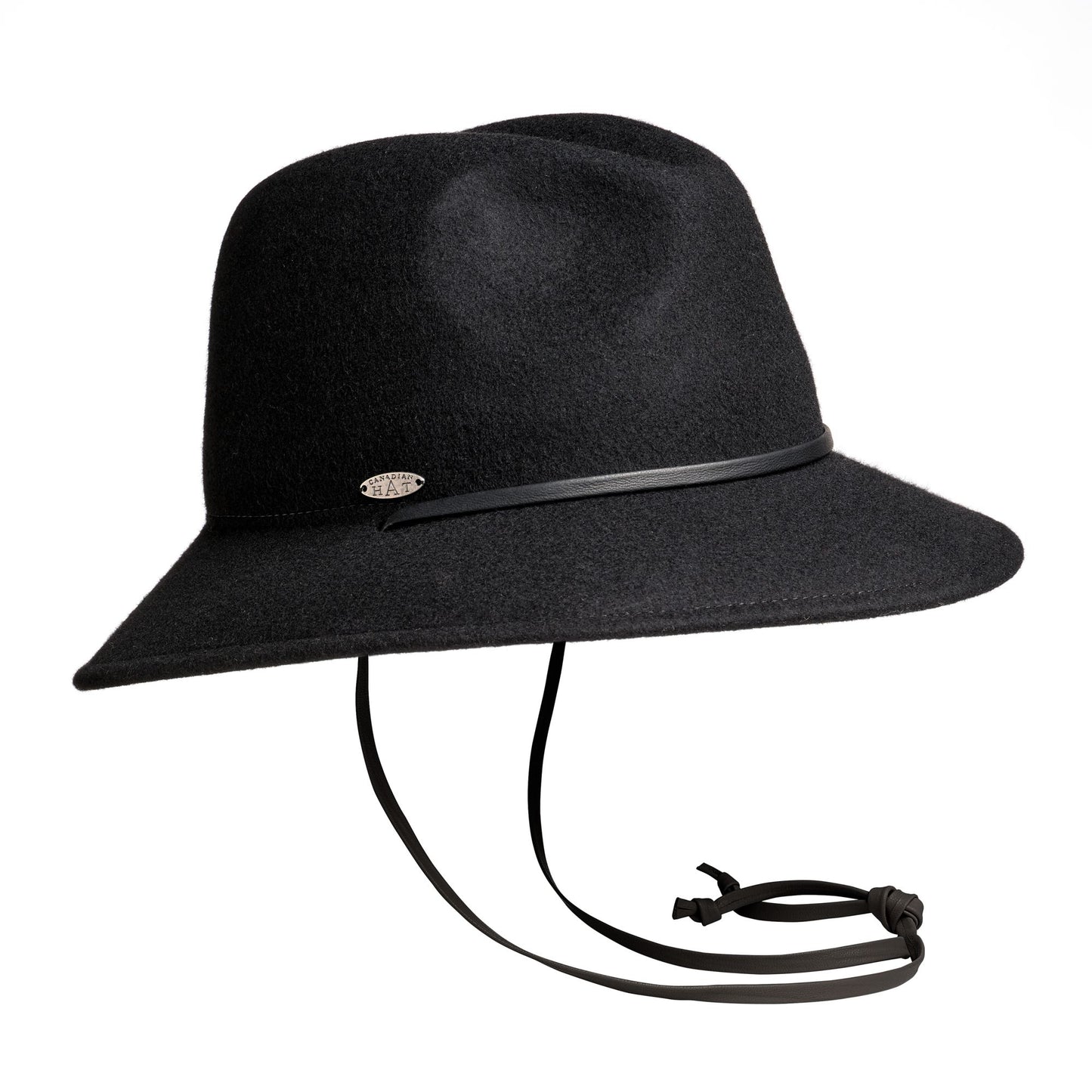 FLORIA CS - FEDORA HAT W THIN LEATHER CHIN STRAP