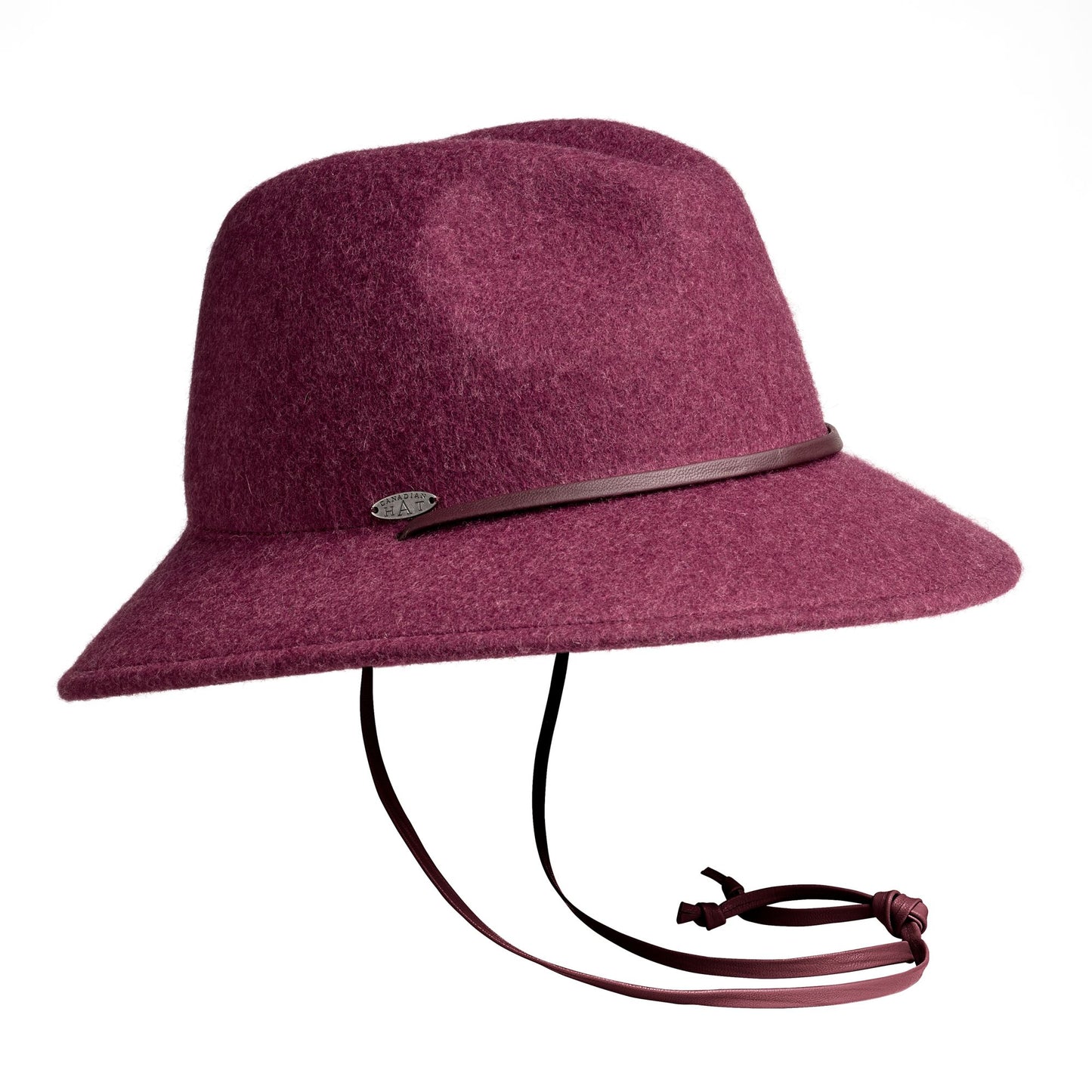 FLORIA CS - FEDORA HAT W THIN LEATHER CHIN STRAP