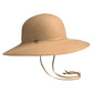 CATHY CS - WIDE BRIM CLOCHE HAT W LEATHER CHIN STRAP