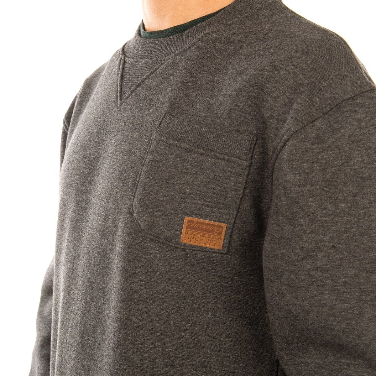 Chromag Apparel Sweater Mens Creekside Crew Charcoal