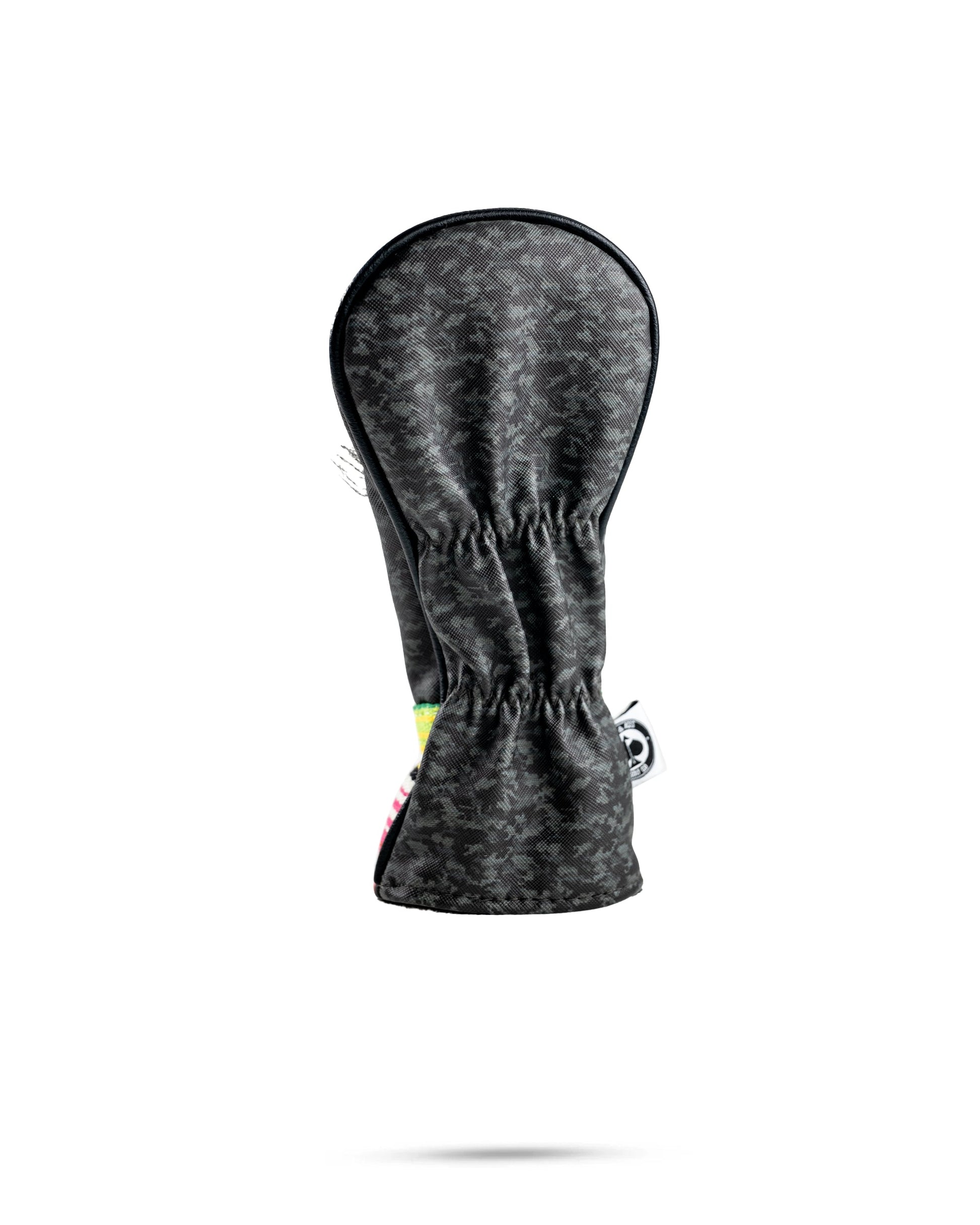 Mustache Sugar Skull Hybrid Cover in gray camo design, featuring intricate skull artwork and a stylish camouflage pattern.