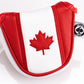 Canada mallet putter cover with a vibrant red and white design featuring a maple leaf emblem.