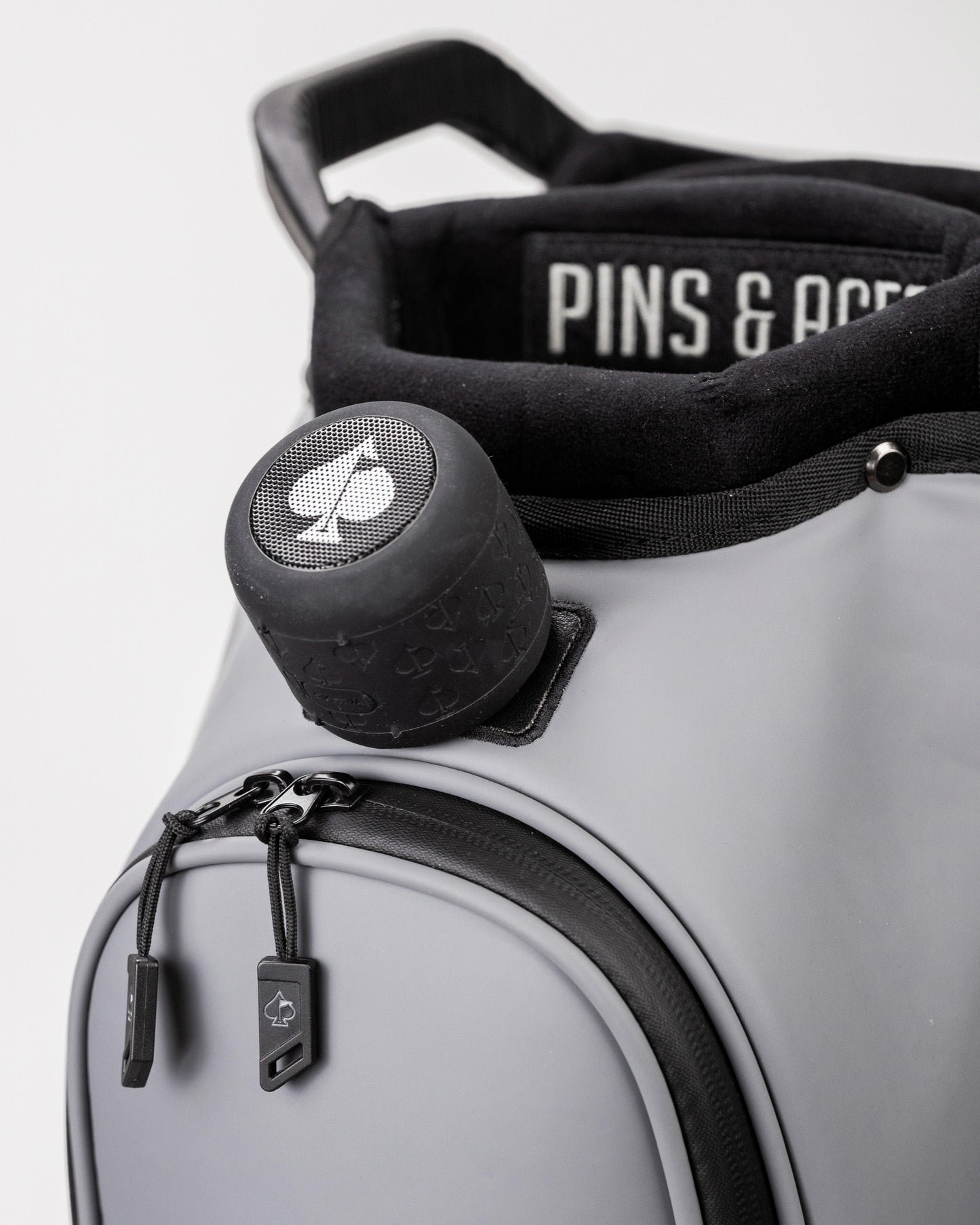 Player Preferred™ Cart Bag in Flat Ash color, featuring multiple pockets and a stylish design suitable for golf use.