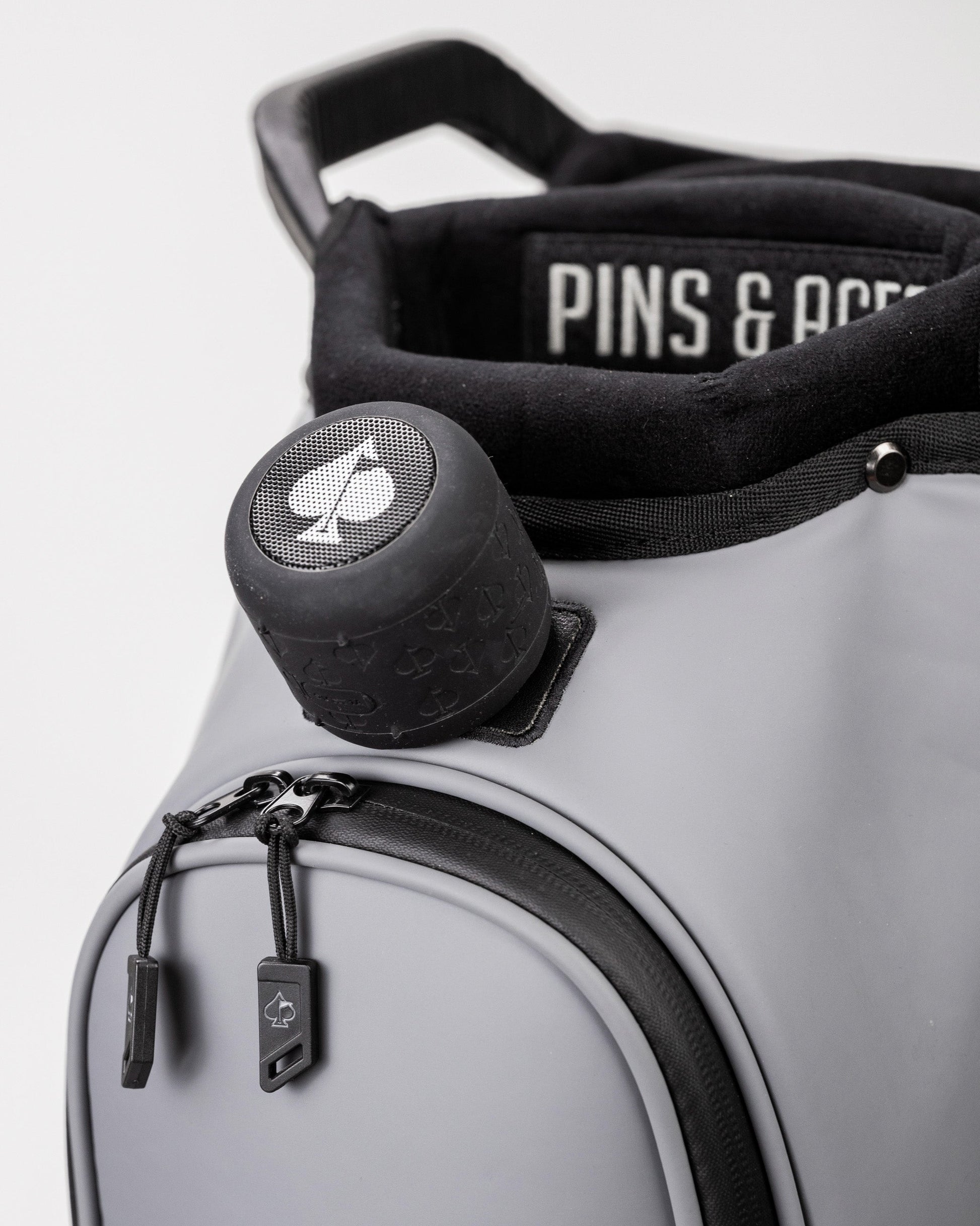 Player Preferred™ Cart Bag in Flat Ash color, featuring multiple pockets and a stylish design suitable for golf use.