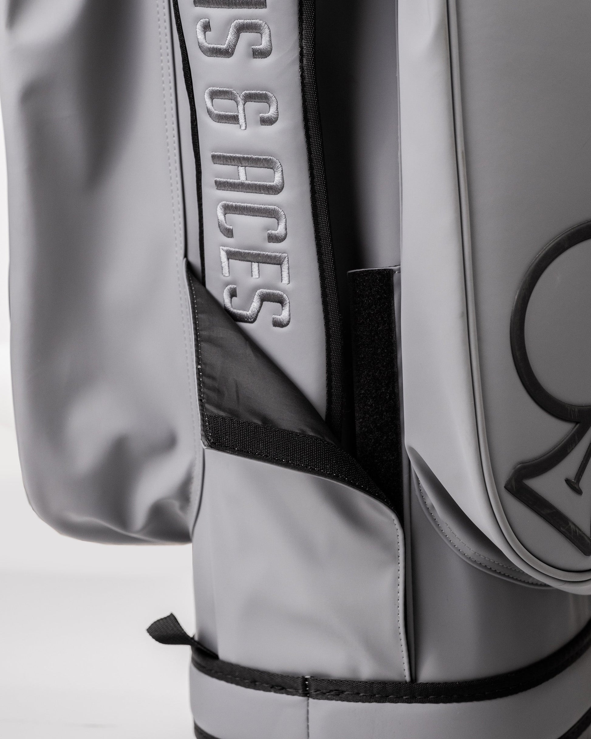 Player Preferred™ Cart Bag in Flat Ash color, featuring multiple pockets and a sleek design for golf enthusiasts.