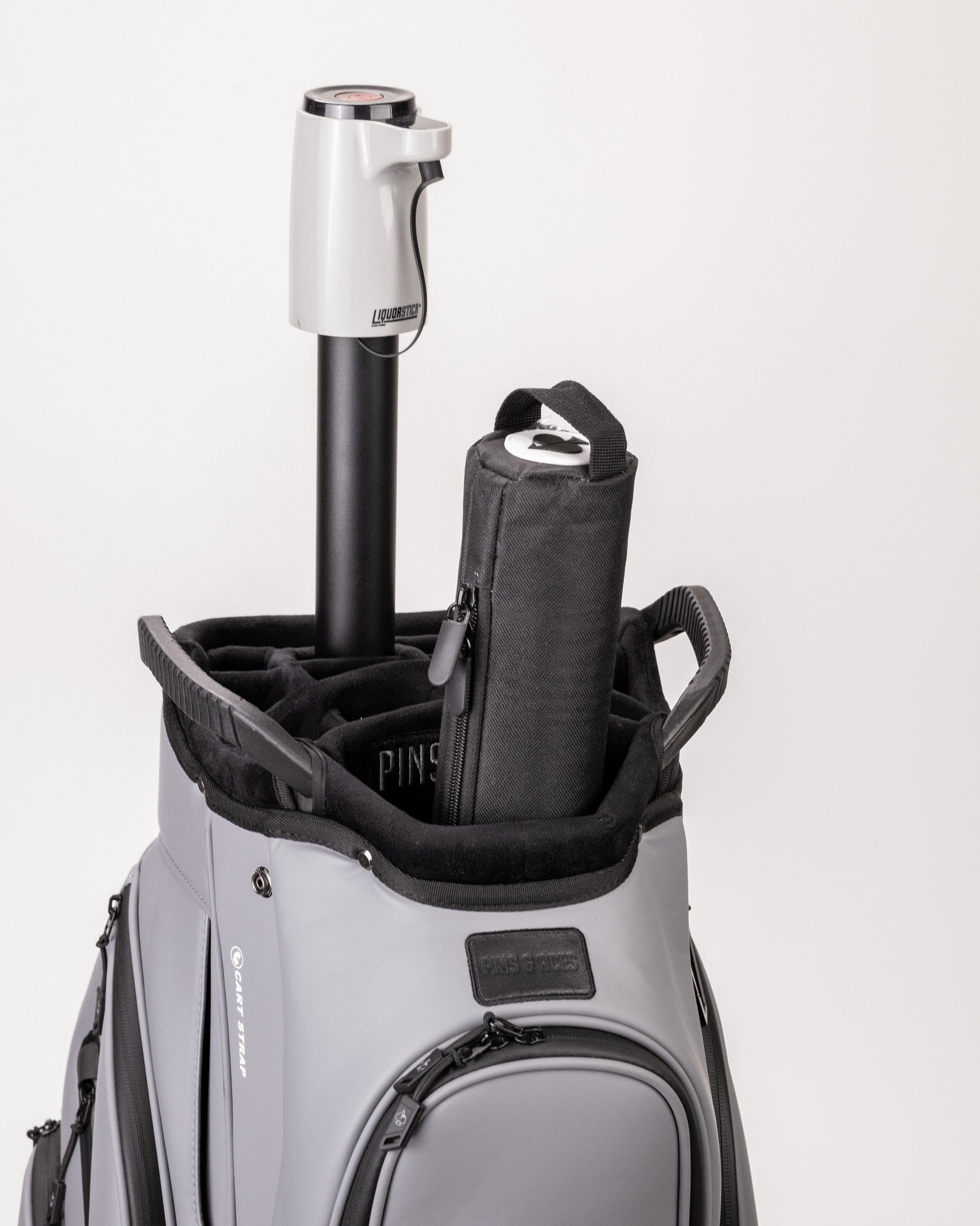 Player Preferred™ Cart Bag in Flat Ash color, showcasing multiple pockets, padded shoulder strap, and sturdy handle.