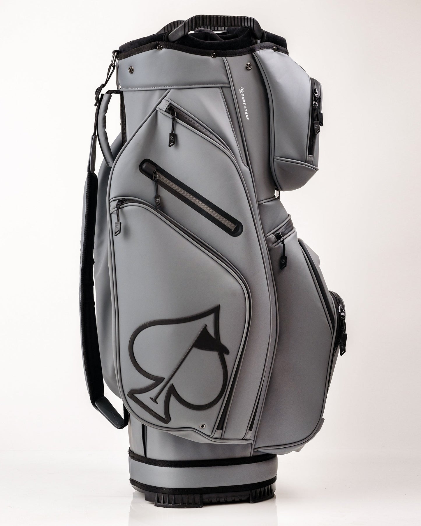 Player Preferred™ Cart Bag in Flat Ash color, featuring multiple pockets, a sleek design, and a durable construction for golf enthusiasts.