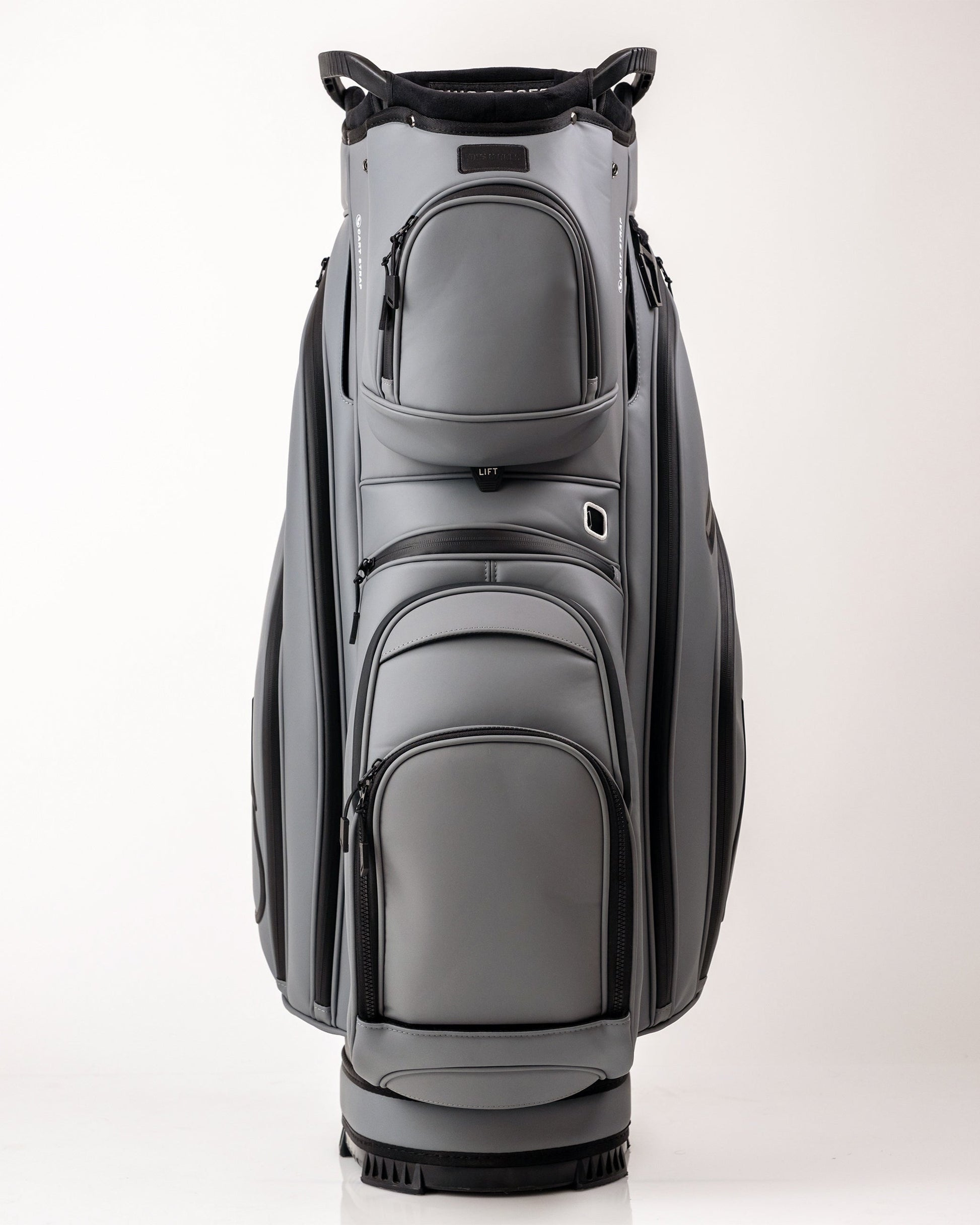 Player Preferred™ Cart Bag in Flat Ash color, featuring multiple pockets and a sturdy design for golfers.