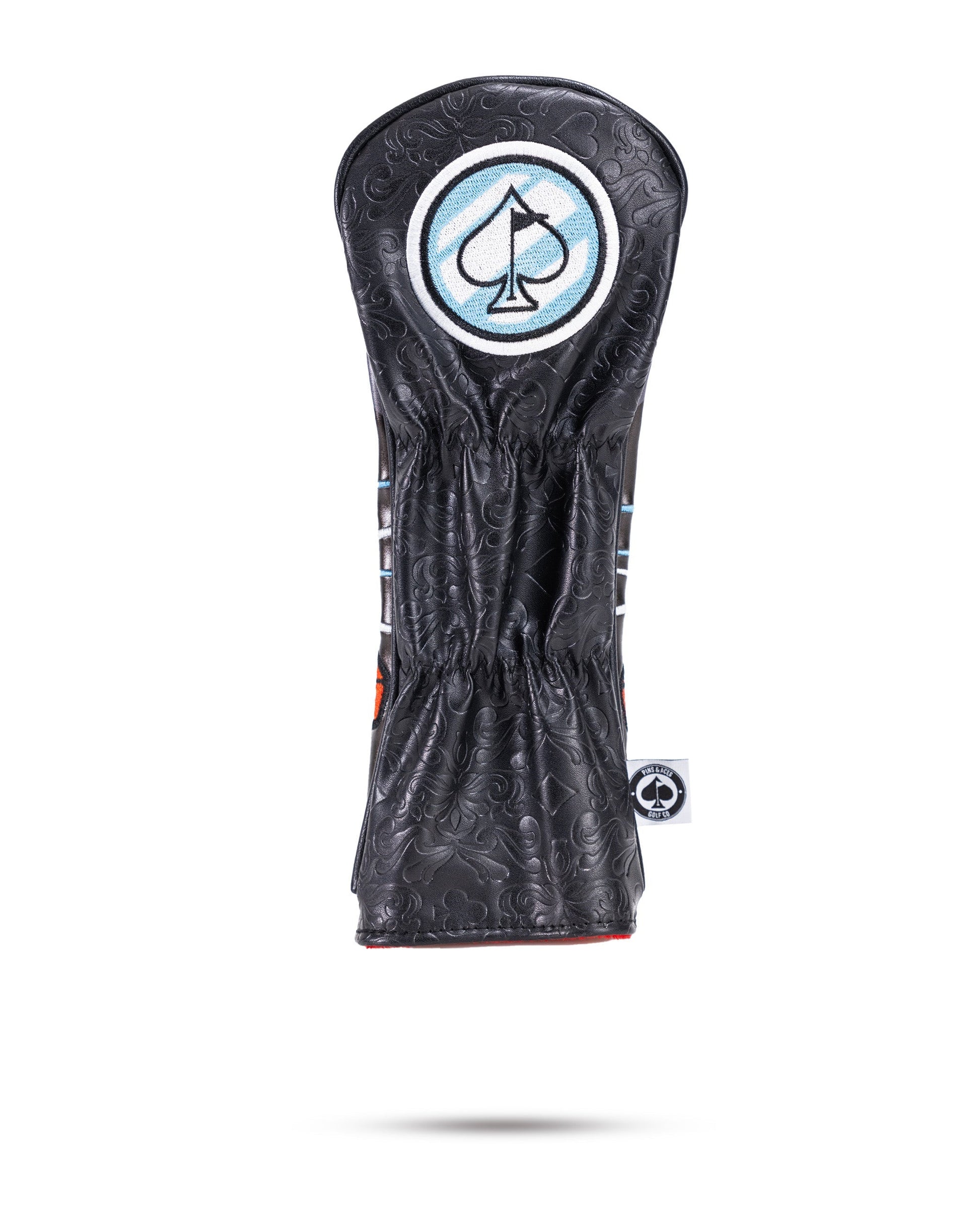 Fairway cover featuring a vibrant casino-themed design with playing cards and dice graphic elements, perfect for adding a fun touch to golf equipment.