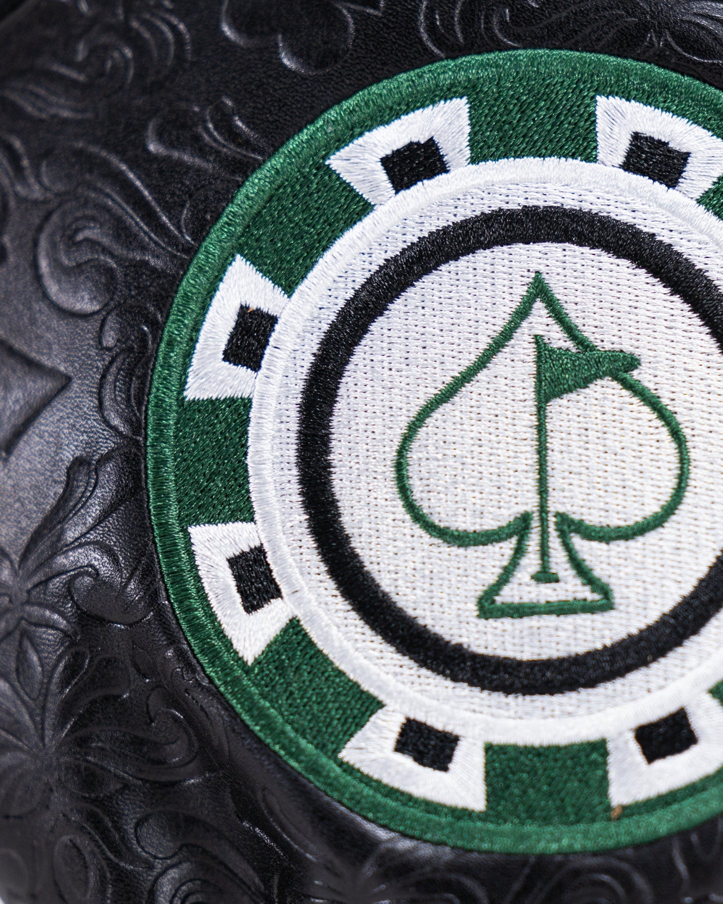 Blackjack driver cover featuring a stylish casino theme with playing card design and vibrant colors.