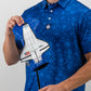 NASA Polo shirt in dark navy blue featuring the iconic NASA logo on the chest, showcasing a modern and stylish design.