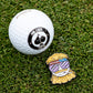 "Colorful Dale the Degenerate Ball Marker featuring a playful design with vibrant graphics."