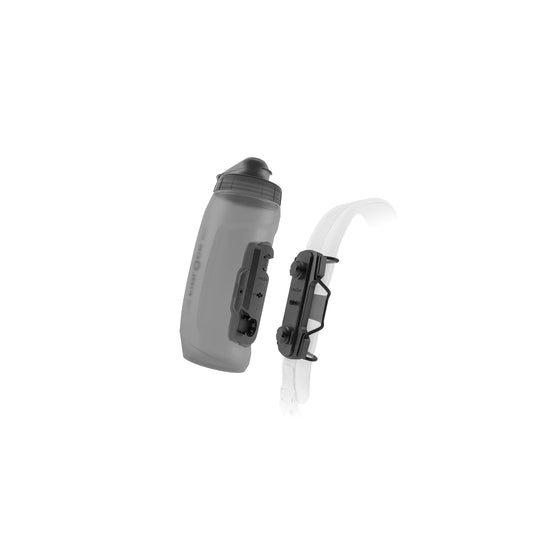 FIDLOCK BOTTLE 590ML WITH TEX BASE TRANSPARENT BLACK