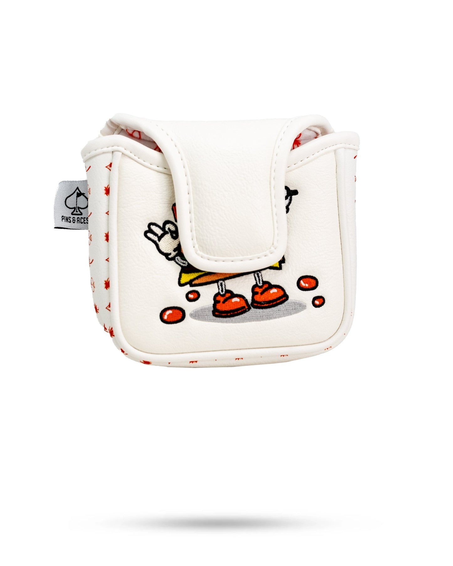 In-N-Ace Mallet Putter Cover featuring a vibrant fast food design, ideal for protecting golf putters.