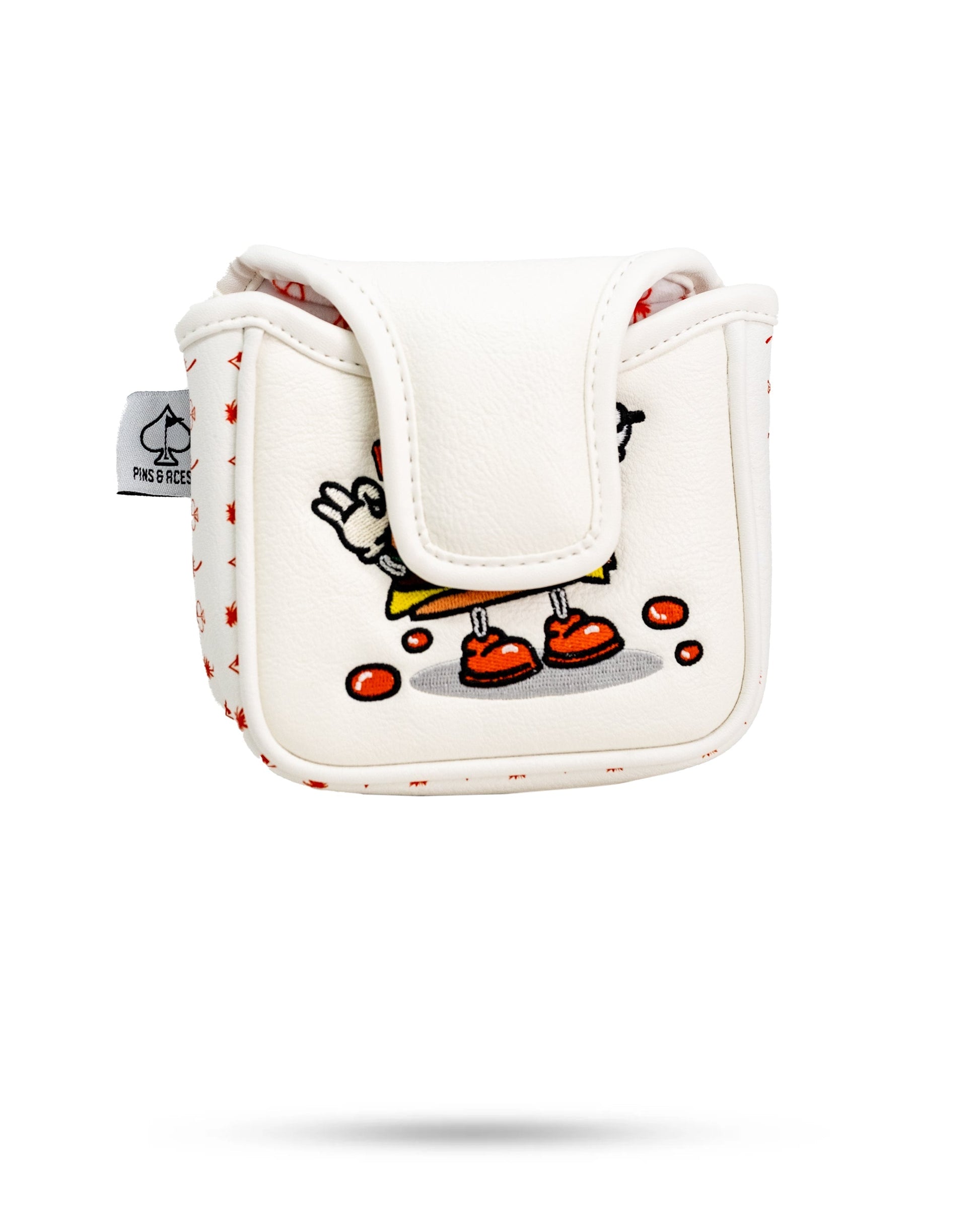 In-N-Ace Mallet Putter Cover featuring a vibrant fast food design, ideal for protecting golf putters.