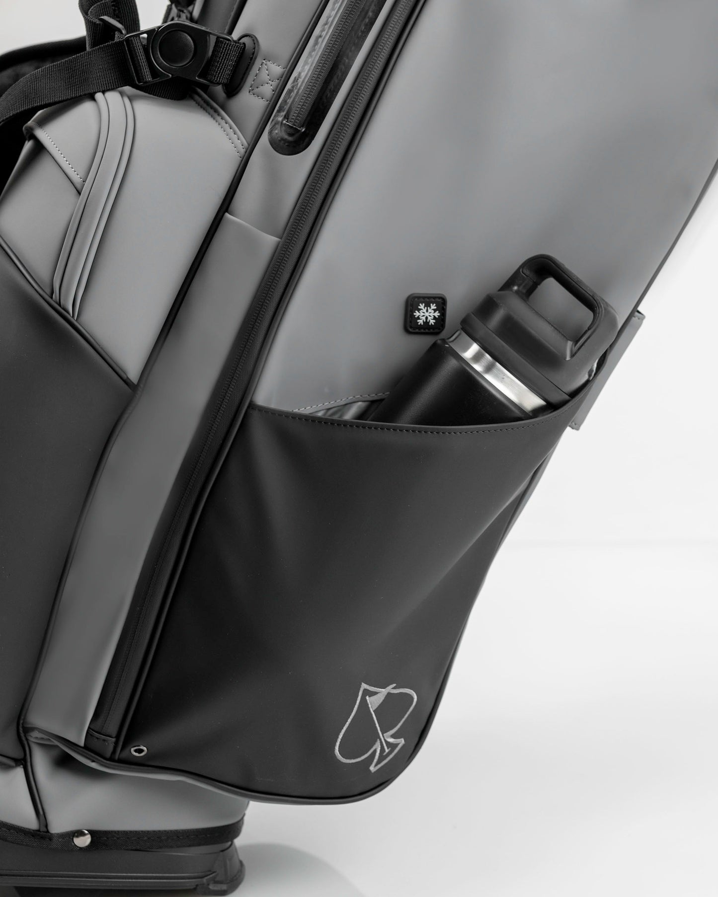 Player Preferred™ Golf Bag in Flat Ash color with water divider and strap detail.