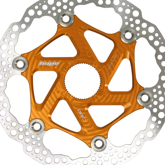 HOPE PART BRAKE MTB CENTRE LOCK DISC 180MM ORANGE