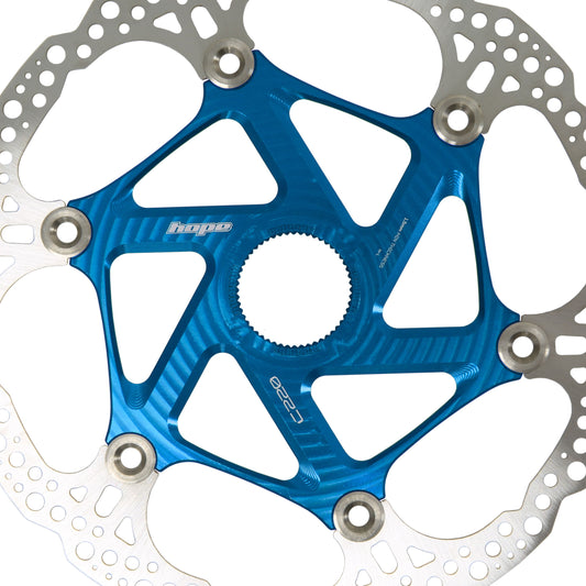 HOPE PART BRAKE MTB CENTRE LOCK DISC 220MM BLUE