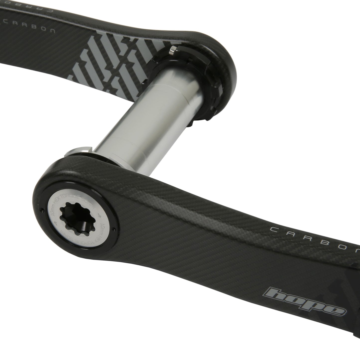 HOPE CRANKSET CARBON CRANKSET NO SPIDER - 73MM W 165MM - SILVER