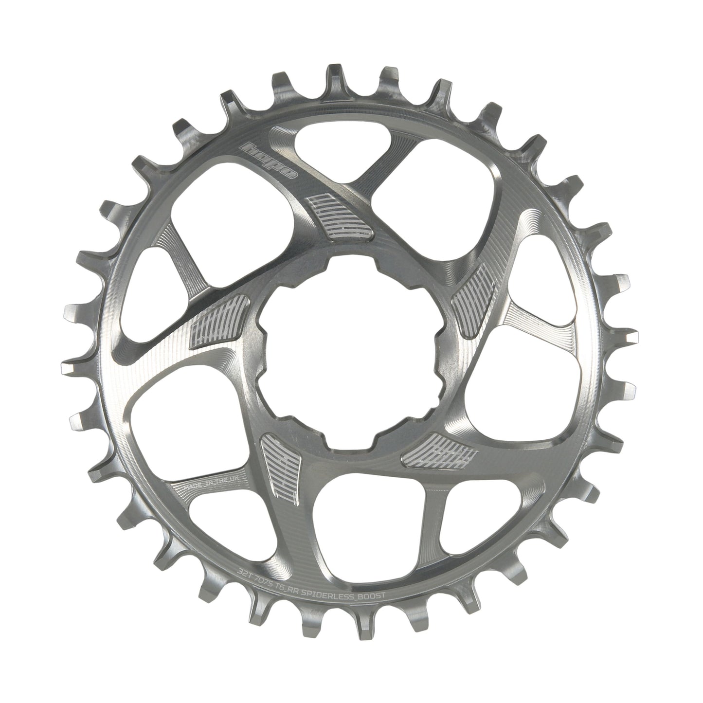 HOPE CHAIN RING SPIDERLESS 30T R22 BOOST SILVER