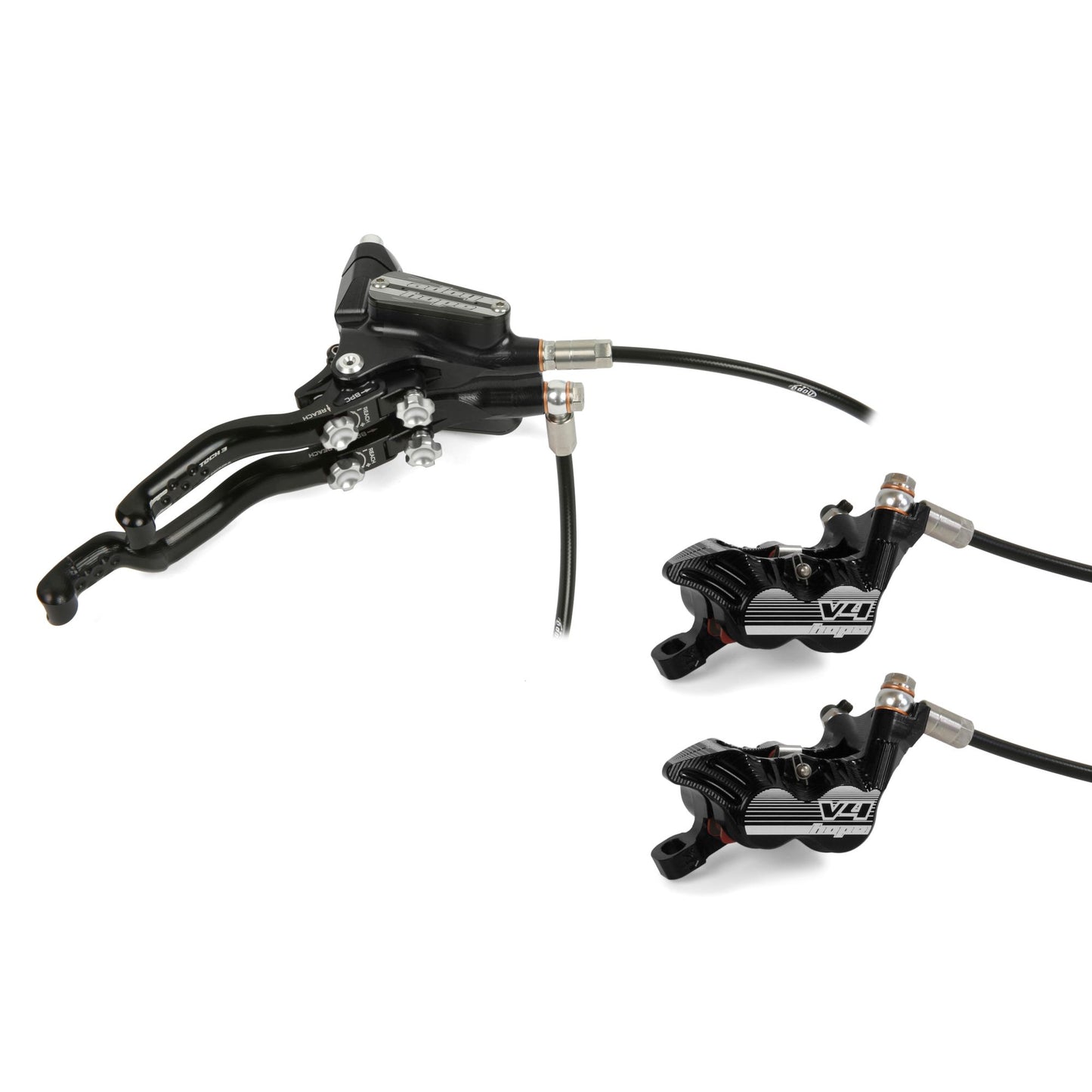 HOPE BRAKE TECH 3 V4 DUO NO ROTOR BLACK R-H