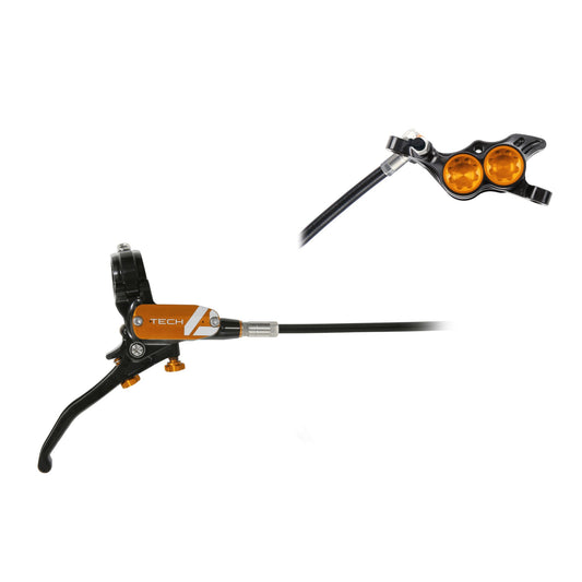 HOPE BRAKE TECH 4 E4 NO ROTOR BLACK/ORANGE R/H