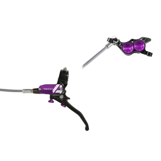 HOPE BRAKE TECH 4 E4 TRESSÉ SANS ROTOR NOIR/VIOLET L/H