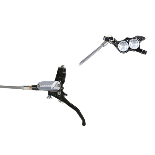 HOPE BRAKE TECH 4 E4 BRAIDED NO ROTOR BLACK/SILVER L/H