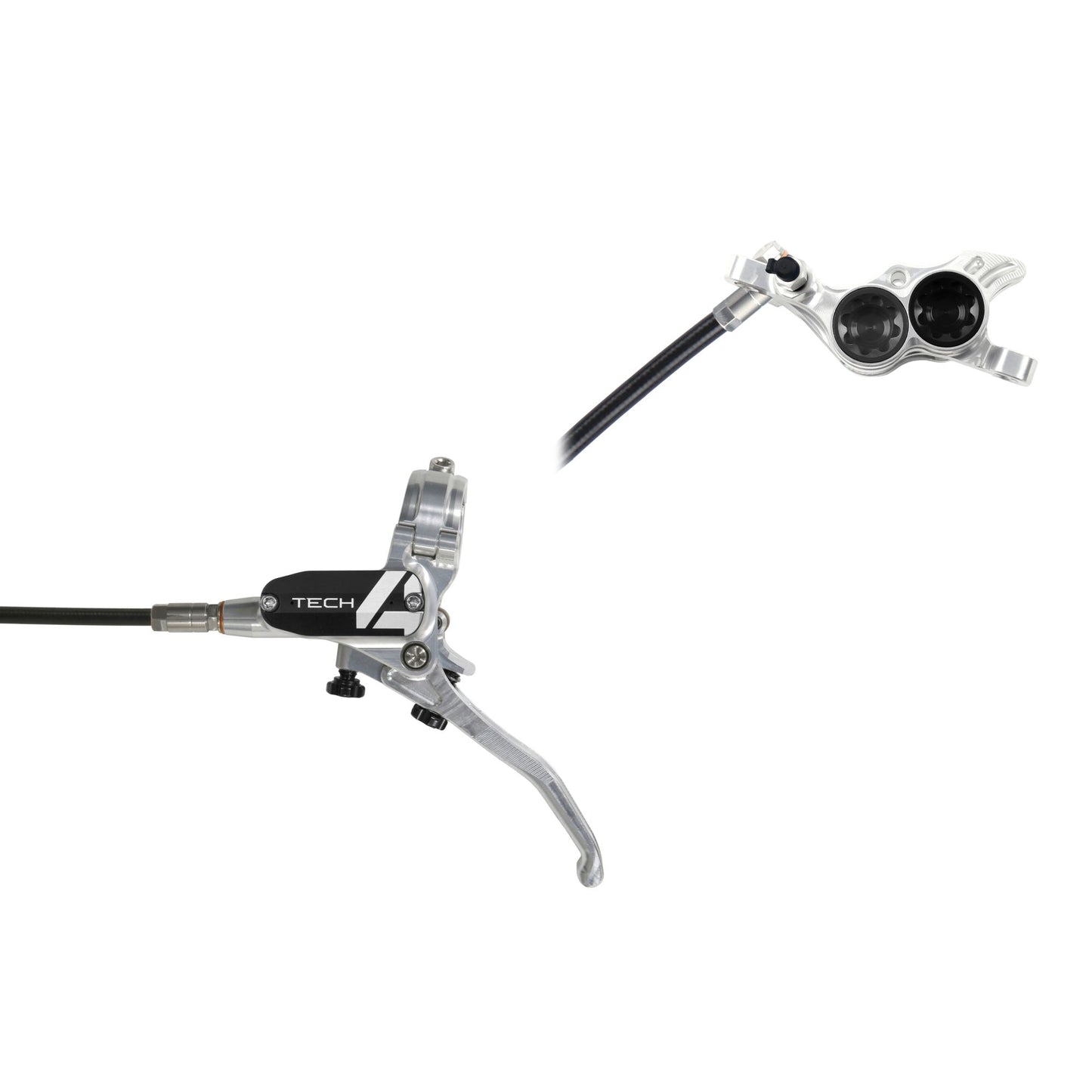 HOPE BRAKE TECH 4 E4 NO ROTOR SILVER/BLACK L/H