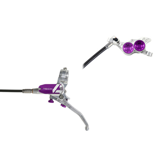 HOPE BRAKE TECH 4 E4 NO ROTOR SILVER/PURPLE L/H