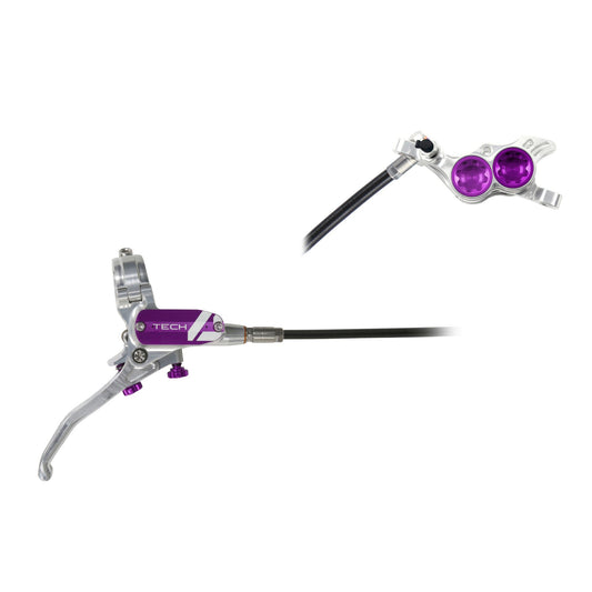 HOPE BRAKE TECH 4 E4 NO ROTOR SILVER/PURPLE R/H
