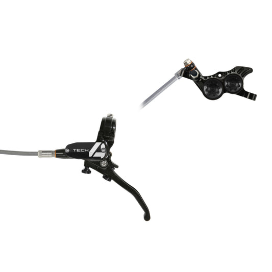 HOPE BRAKE TECH 4 V4 BRAIDED NO ROTOR BLACK/BLACK L/H