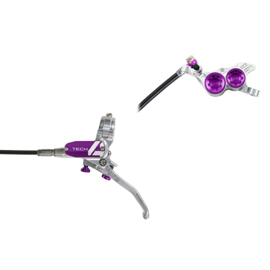 HOPE BRAKE TECH 4 V4 NO ROTOR SILVER/PURPLE L/H