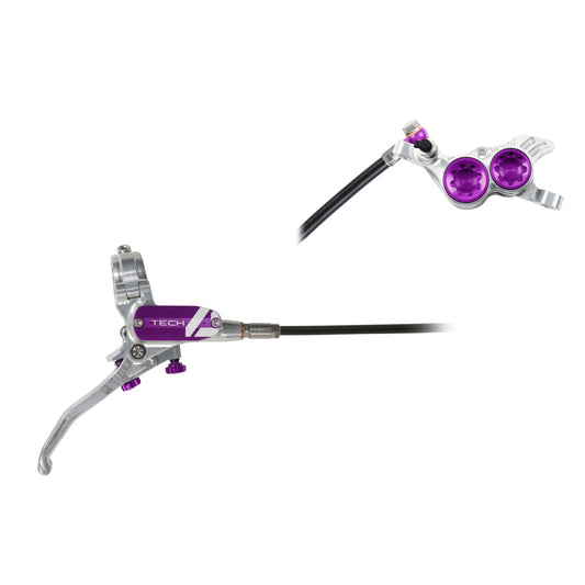 HOPE BRAKE TECH 4 V4 NO ROTOR SILVER/PURPLE R/H