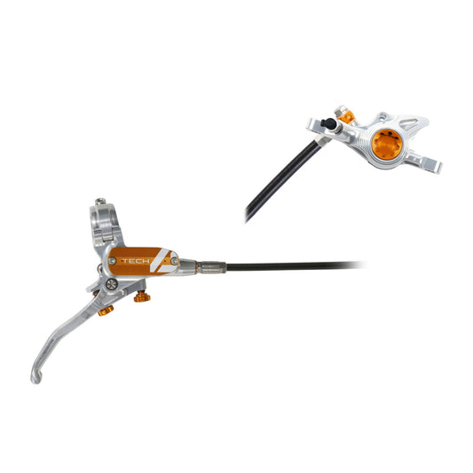 HOPE BRAKE TECH 4 X2 NO ROTOR SILVER/ORANGE R/H