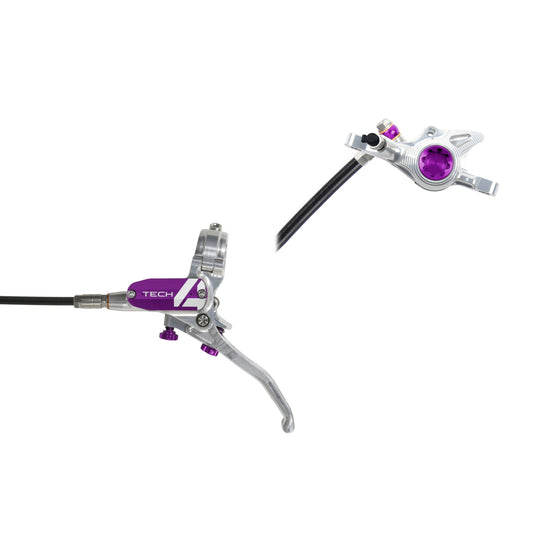 HOPE BRAKE TECH 4 X2 SANS ROTOR ARGENT/VIOLET G/H