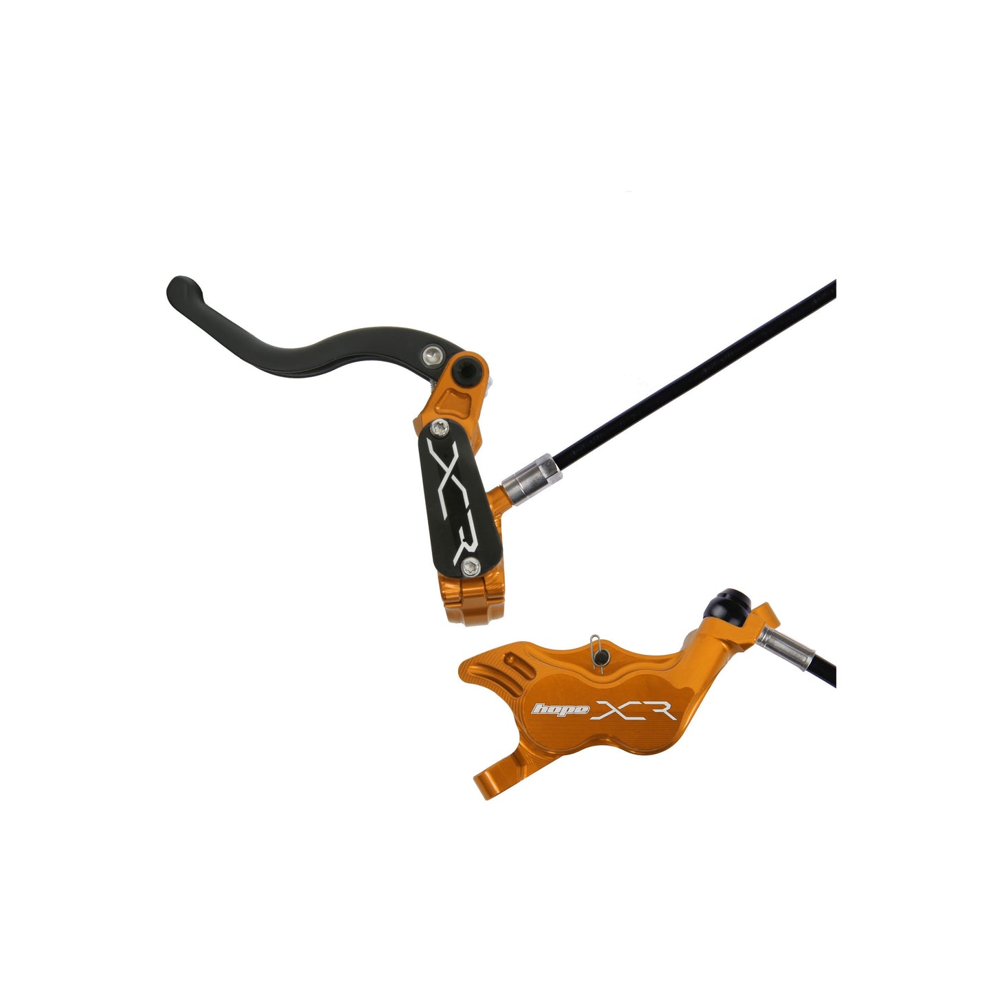 HOPE BRAKE XCR PRO E4 FRONT - NO ROTOR - ORANGE - LH