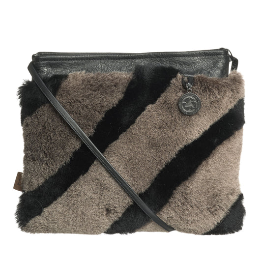 BONNIE S - FLAT CROSSBODY BAG W SHEARLING
