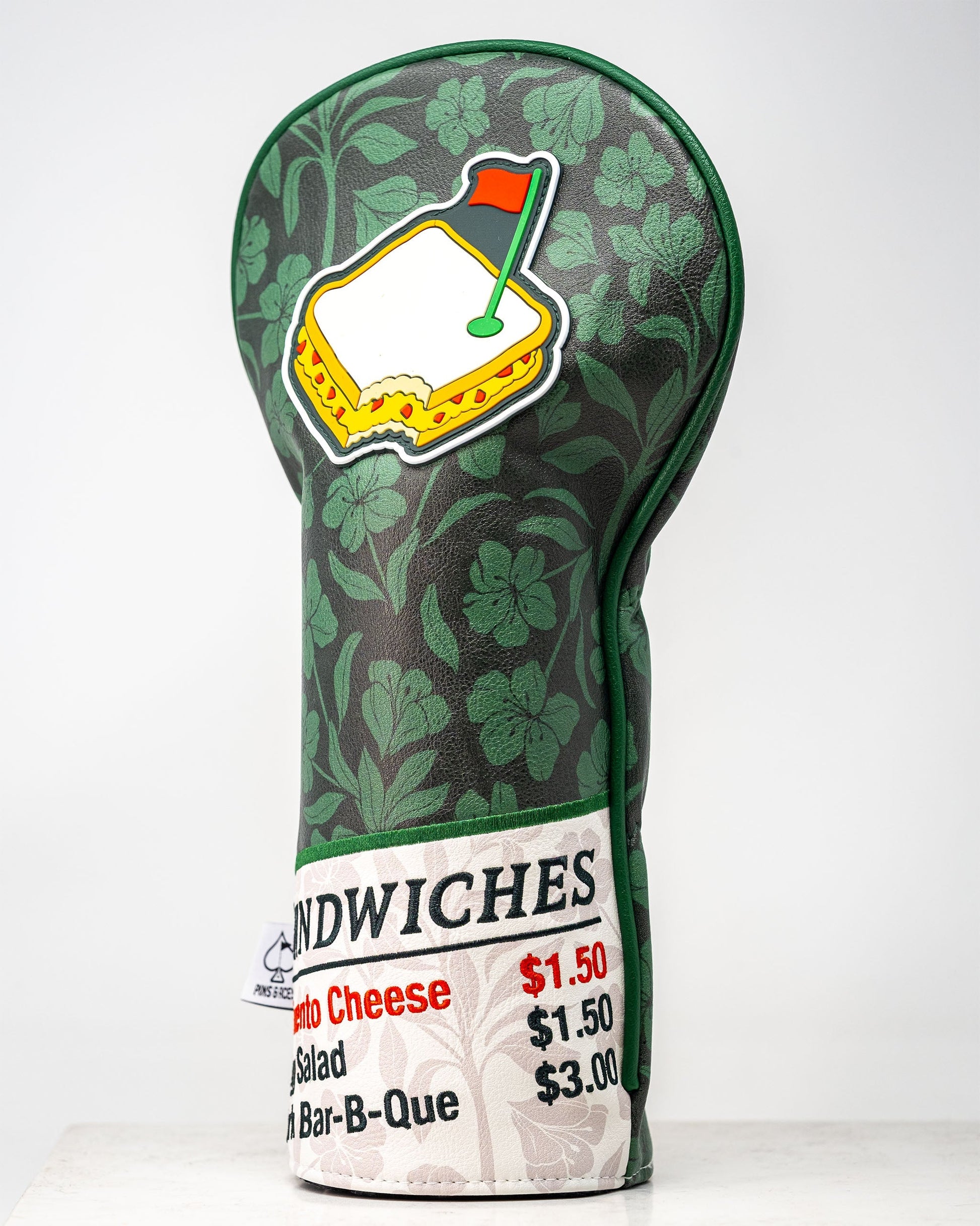 Augusta '25 Driver Cover featuring a classic green design with embroidered logo and soft fabric for golf club protection.